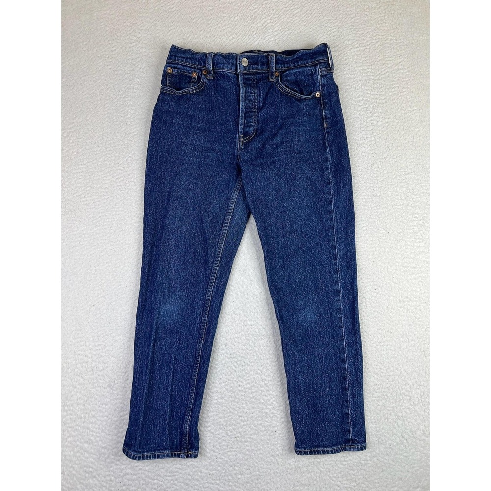 Gap Cheeky Straight Jeans Womens 4P Petite Dark Wash High Rise Denim S/680518-00